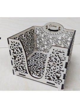 Intra απο ξύλο plywood 3mm-4mm πάχος - Πρότυπο για τετράγωνο κουτί θήκης χαρτοπετσέτας Δίασταση 30x30 cm Intraeaxys-p7ymdd67