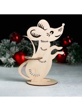 Intra απο ξύλο plywood 3mm-4mm πάχος - Ποντίκι θήκη χαρτοπετσέτας Πρωτοχρονιά 2020 Δίασταση 30x30 cm Intraeaxys-pok3pjk7