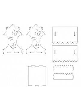 Intra απο ξύλο plywood 3mm-4mm πάχος - Birds House Litle Δίασταση 40x50 cm Intraeaxys-pokyyj1j