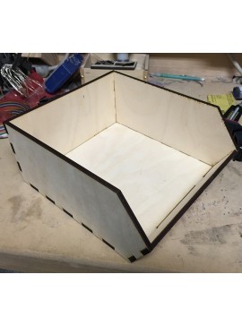 Intra απο ξύλο plywood 3mm-4mm πάχος - Ξύλινος κάδος αποθήκευσης 9x6 ιντσών Δίασταση 30x30 cm Intraeaxys-67wlr4m1