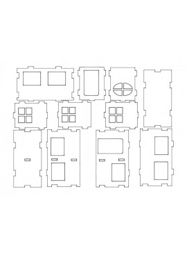 Intra απο ξύλο plywood 3mm-4mm πάχος - Σπίτι (1) Δίασταση 40x50 cm Intraeaxys-078l2j15