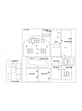 Intra απο ξύλο plywood 3mm-4mm πάχος - Μικρό κουκλόσπιτο Δίασταση 30x30 cm Intraeaxys-eo0legog
