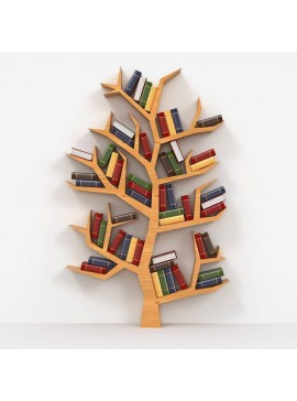 Intra απο ξύλο plywood 3mm-4mm πάχος - kitaplık (ağaç Modeli) Δίασταση 30x30 cm Intraeaxys-yonq4xor