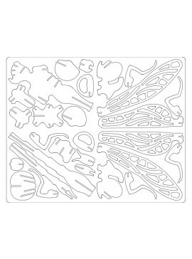 Intra απο ξύλο plywood 3mm-4mm πάχος - 3d Osa 2mm Δίασταση 30x30 cm Intraeaxys-eo0mw97g