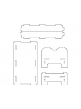 Intra απο ξύλο plywood 3mm-4mm πάχος - Cama (Κρεβάτι) 3d Δίασταση 30x30 cm Intraeaxys-91jlgp7m