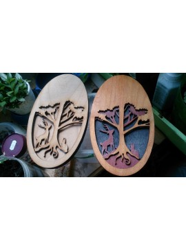 Intra απο ξύλο plywood 3mm-4mm πάχος - Laser Carving The Return of Bambi Layered Design Δίασταση 30x30 cm Intraeaxys-eo0q3001