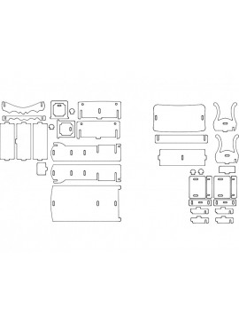 Intra απο ξύλο plywood 3mm-4mm πάχος - Κρεβάτι και τραπέζι Δίασταση 30x30 cm Intraeaxys-6o39g3on