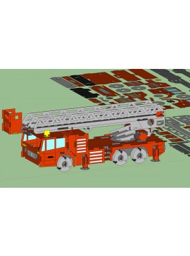 Intra απο ξύλο plywood 3mm-4mm πάχος - Πυροσβεστικό όχημα Δίασταση 30x30 cm Intraeaxys-zo9ver7k