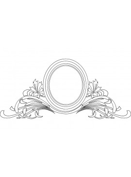 Intra απο ξύλο plywood 3mm-4mm πάχος - Κορνίζα καθρέφτη Floral Δίασταση 30x30 cm Intraeaxys-0755687z