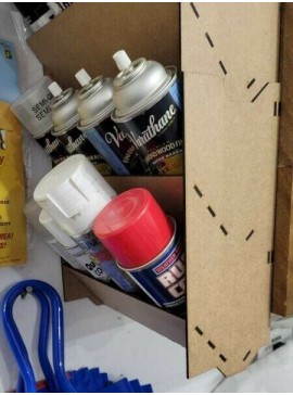 Intra απο ξύλο plywood 3mm-4mm πάχος - Θήκη για μπογιές σε σπρέι Δίασταση 30x30 cm Intraeaxys-yon0ndk7