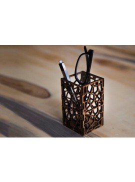 Intra απο ξύλο plywood 3mm-4mm πάχος - Γεωμετρική θήκη για στυλό Δίασταση 30x30 cm Intraeaxys-ro6yrq67