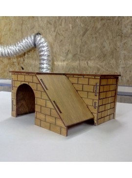 Intra απο ξύλο plywood 3mm-4mm πάχος - Χάμστερ Σπίτι Αρουραίος Μικρό Κρησφύγετο Ζώων Σπίτι κατοικίδιων με τσουλήθρα Δίασταση 40x50 cm Intraeaxys-078yw6qo