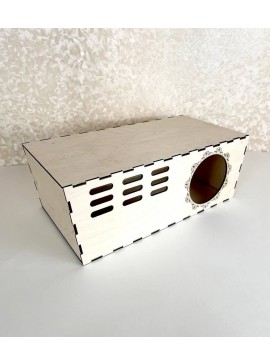 Intra απο ξύλο plywood 3mm-4mm πάχος - Σπίτι κρησφύγετο Καλύβας Chinchilla Δίασταση 40x50 cm Intraeaxys-eo4qxzg7