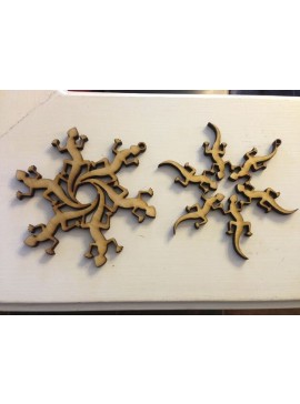 Intra απο ξύλο plywood 3mm-4mm πάχος - Snowflake Lizard Flake Δίασταση 30x30 cm Intraeaxys-r1z2rxn1