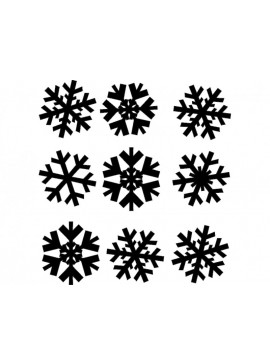 Intra απο ξύλο plywood 3mm-4mm πάχος - Νιφάδες χιονιού Snezhinki Δίασταση 30x30 cm Intraeaxys-075r9k1z