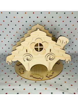 Intra απο ξύλο plywood 3mm-4mm πάχος - Δοχείο τσαγιού Tea House Δίασταση 40x50 cm Intraeaxys-eo202ql7