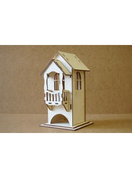 Intra απο ξύλο plywood 3mm-4mm πάχος - Σπίτι με Μπαλκόνι Δίασταση 40x50 cm Intraeaxys-yon0xkk7