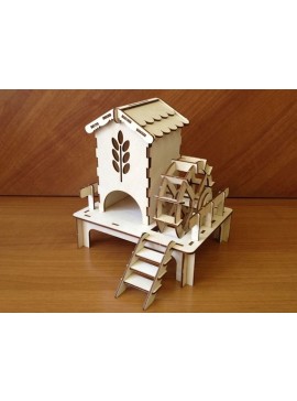 Intra απο ξύλο plywood 3mm-4mm πάχος - Watermill Tea House Δίασταση 40x50 cm Intraeaxys-r1z2mln1