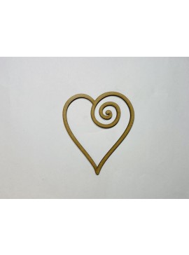 Intra απο ξύλο plywood 3mm-4mm πάχος - Ξύλινο σχήμα καρδιάς στροβιλισμού για χειροτεχνίες Δίασταση 30x30 cm Intraeaxys-joedn651