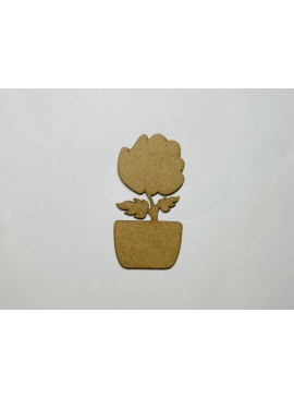 Intra απο ξύλο plywood 3mm-4mm πάχος - Ξύλινο λουλούδι σε σχήμα Ξύλινου λουλουδιού Δίασταση 30x30 cm Intraeaxys-m1d60wd7
