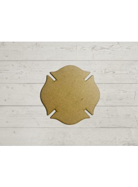 Intra απο ξύλο plywood 3mm-4mm πάχος - Fireman Badge Wood Shape Fireman Badge Wood Cutout Δίασταση 30x30 cm Intraeaxys-eo4qr3w7