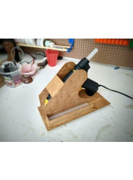 Intra απο ξύλο plywood 3mm-4mm πάχος - Θήκη πιστολιού θερμής κόλλας Δίασταση 30x30 cm Intraeaxys-zo98ymr1