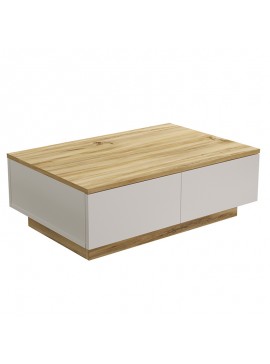 Intrahome Τραπέζι σαλονιού Thunder Intrahome sonoma-λευκό 90x60x31.5εκ | SKU: INTRAPA-287111217