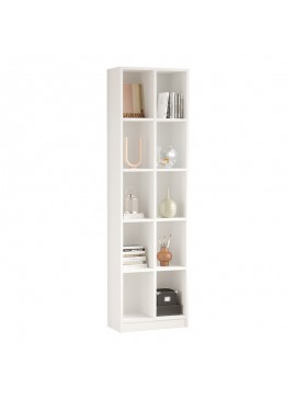 Intrahome Βιβλιοθήκη Oteca 10θέσεων Intrahome σε λευκή απόχρωση 51.1x25.4x180εκ | SKU: INTRAPA-287111200