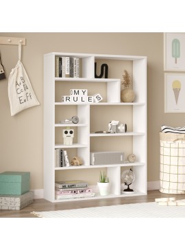Intrahome Βιβλιοθήκη Decora Intrahome σε λευκη απόχρωση 90x22x123.6εκ | SKU: INTRAPA-287111316