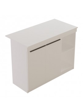 Τραπέζι-πάγκος κουζίνας Kogile pakoworld σε λευκή απόχρωση 120x60x88.2εκ