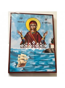 Εικόνα Ορθοδοξίας με περίγραμμα χρυσό σε ξύλο Φλαμουρίας  με  βάση Εικόνα Παναγία Γοργόνα Χειροποίητη Ελληνορθόδοξη , Κρεμαστή πλάκα βυζαντινής τέχνης, χριστιανική τέχνη Διάσταση 40x30 cm (15,8 x 11,8 ίντσες) INTRAEK-294670380