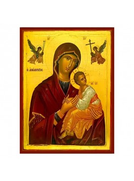 Εικόνα Ορθοδοξίας με περίγραμμα χρυσό σε ξύλο Φλαμουρίας  με  βάση Εικόνα Παναγία Αμόλυντος Χειροποίητη Ελληνορθόδοξη , Κρεμαστή πλάκα βυζαντινής τέχνης, χριστιανική τέχνη Διάσταση 45x35 cm (17,7 x 13,8 ίντσες) INTRAEK-6294671330