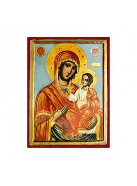 Εικόνα Ορθοδοξίας με περίγραμμα χρυσό σε ξύλο Φλαμουρίας  με  βάση Εικόνα Παναγία Οδηγήτρια Χειροποίητη Ελληνορθόδοξη , Κρεμαστή πλάκα βυζαντινής τέχνης, χριστιανική τέχνη Διάσταση 45x35 cm (17,7 x 13,8 ίντσες) INTRAEK-6294671245