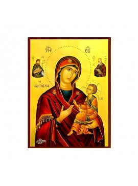 Εικόνα Ορθοδοξίας με περίγραμμα χρυσό σε ξύλο Φλαμουρίας  με  βάση Εικόνα Παναγία Οδηγήτρια Χειροποίητη Ελληνορθόδοξη , Κρεμαστή πλάκα βυζαντινής τέχνης, χριστιανική τέχνη Διάσταση 45x35 cm (17,7 x 13,8 ίντσες) INTRAEK-6294671243