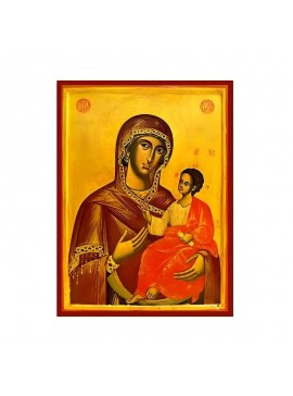 Εικόνα Ορθοδοξίας με περίγραμμα χρυσό σε ξύλο Φλαμουρίας  με  βάση Εικόνα Παναγία Οδηγήτρια Χειροποίητη Ελληνορθόδοξη , Κρεμαστή πλάκα βυζαντινής τέχνης, χριστιανική τέχνη Διάσταση 45x35 cm (17,7 x 13,8 ίντσες) INTRAEK-6294671237