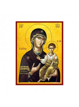 Εικόνα Ορθοδοξίας με περίγραμμα χρυσό σε ξύλο Φλαμουρίας  με  βάση Εικόνα Παναγία Οδηγήτρια Χειροποίητη Ελληνορθόδοξη , Κρεμαστή πλάκα βυζαντινής τέχνης, χριστιανική τέχνη Διάσταση 45x35 cm (17,7 x 13,8 ίντσες) INTRAEK-6294671235