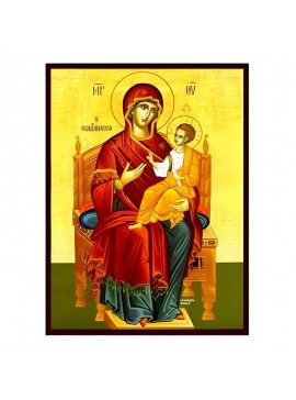Εικόνα Ορθοδοξίας με περίγραμμα χρυσό σε ξύλο Φλαμουρίας  με  βάση Εικόνα Παναγία Παντάνασσα Χειροποίητη Ελληνορθόδοξη , Κρεμαστή πλάκα βυζαντινής τέχνης, χριστιανική τέχνη Διάσταση 45x35 cm (17,7 x 13,8 ίντσες) INTRAEK-6294671231