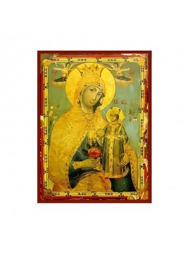 Εικόνα Ορθοδοξίας με περίγραμμα χρυσό σε ξύλο Φλαμουρίας  με  βάση Εικόνα Παναγία Ρόδο το Αμάραντο Χειροποίητη Ελληνορθόδοξη , Κρεμαστή πλάκα βυζαντινής τέχνης, χριστιανική τέχνη Διάσταση 45x35 cm (17,7 x 13,8 ίντσες) INTRAEK-6294671204