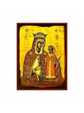 Εικόνα Ορθοδοξίας με περίγραμμα χρυσό σε ξύλο Φλαμουρίας  με  βάση Εικόνα Παναγία Ρόδο το Αμάραντο Χειροποίητη Ελληνορθόδοξη , Κρεμαστή πλάκα βυζαντινής τέχνης, χριστιανική τέχνη Διάσταση 45x35 cm (17,7 x 13,8 ίντσες) INTRAEK-6294671201