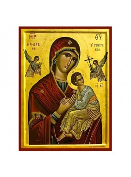 Εικόνα Ορθοδοξίας με περίγραμμα χρυσό σε ξύλο Φλαμουρίας  με  βάση Εικόνα Παναγία Φοβερά Προστασία Χειροποίητη Ελληνορθόδοξη , Κρεμαστή πλάκα βυζαντινής τέχνης, χριστιανική τέχνη Διάσταση 45x35 cm (17,7 x 13,8 ίντσες) INTRAEK-6294671189