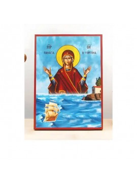 Εικόνα Ορθοδοξίας με περίγραμμα χρυσό σε ξύλο Φλαμουρίας  με  βάση Παναγία η Γοργόνα, Ξύλινη Χειροποίητη Εικόνα Ελληνικού Premium Βυζαντινού Στυλ Κρεμαστή σε ξύλινη πλάκα Θρησκευτικό θέμα Χειροποίητη Ελληνορθόδοξη εικόνα του Ιησού Χριστού, Κρεμαστή πλάκα 