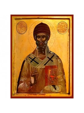 Σετ των 2 Εικόνα Ορθοδοξίας με περίγραμμα χρυσό σε ξύλο Φλαμουρίας  με  βάση Εικόνα ΑΓΙΟΣ ΣΠΥΡΙΔΩΝ, ΕΠΙΣΚΟΠΟΣ ΤΡΙΜΥΘΟΥΝΤΟΣ ΚΥΠΡΟΥ Χειροποίητη Ελληνορθόδοξη εικόνα του Ιησού Χριστού, Κρεμαστή πλάκα βυζαντινής τέχνης, χριστιανική τέχνη Διάσταση 15x11 cm (5,