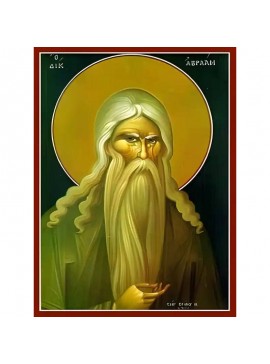 Σετ των 2 Εικόνα Ορθοδοξίας με περίγραμμα χρυσό σε ξύλο Φλαμουρίας  με  βάση Εικόνα ΔΙΚΑΙΟΣ ΑΒΡΑΑΜ, ΠΡΟΤΟΜΗ Χειροποίητη Ελληνορθόδοξη εικόνα του Ιησού Χριστού, Κρεμαστή πλάκα βυζαντινής τέχνης, χριστιανική τέχνη Διάσταση 15x11 cm (5,9x4,3 ίντσες)  INTRAEK