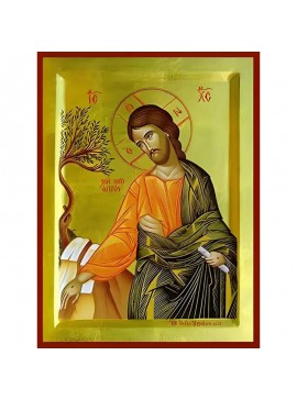 Σετ των 2 Εικόνα Ορθοδοξίας με περίγραμμα χρυσό σε ξύλο Φλαμουρίας  με  βάση Εικόνα ΜΗ ΜΟΥ ΑΠΤΟΥ, ΛΕΠΤΟΜΕΡΕΙΑ Χειροποίητη Ελληνορθόδοξη εικόνα του Ιησού Χριστού, Κρεμαστή πλάκα βυζαντινής τέχνης, χριστιανική τέχνη Διάσταση 15x11 cm (5,9x4,3 ίντσες)  INTRA