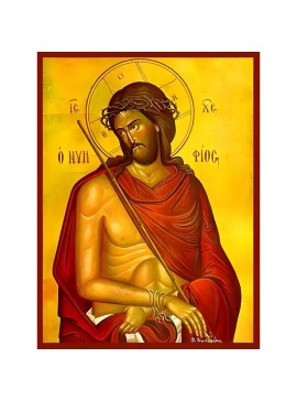 Σετ των 2 Εικόνα Ορθοδοξίας με περίγραμμα χρυσό σε ξύλο Φλαμουρίας  με  βάση Εικόνα ΝΥΜΦΙΟΣ Χειροποίητη Ελληνορθόδοξη εικόνα του Ιησού Χριστού, Κρεμαστή πλάκα βυζαντινής τέχνης, χριστιανική τέχνη Διάσταση 15x11 cm (5,9x4,3 ίντσες)  INTRAEK-337757864379