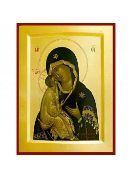 Σετ των 2 Εικόνα Ορθοδοξίας με περίγραμμα χρυσό σε ξύλο Φλαμουρίας  με  βάση Εικόνα ΠΑΝΑΓΙΑ ΜΕ ΧΡΙΣΤΟ, ΓΛΥΚΟΦΙΛΟΥΣΑ Χειροποίητη Ελληνορθόδοξη εικόνα του Ιησού Χριστού, Κρεμαστή πλάκα βυζαντινής τέχνης, χριστιανική τέχνη Διάσταση 15x11 cm (5,9x4,3 ίντσες) 