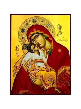 Σετ των 2 Εικόνα Ορθοδοξίας με περίγραμμα χρυσό σε ξύλο Φλαμουρίας  με  βάση Εικόνα ΠΑΝΑΓΙΑ ΜΕ ΧΡΙΣΤΟ, ΓΛΥΚΟΦΙΛΟΥΣΑ Χειροποίητη Ελληνορθόδοξη εικόνα του Ιησού Χριστού, Κρεμαστή πλάκα βυζαντινής τέχνης, χριστιανική τέχνη Διάσταση 15x11 cm (5,9x4,3 ίντσες) 