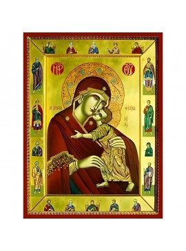 Σετ των 2 Εικόνα Ορθοδοξίας με περίγραμμα χρυσό σε ξύλο Φλαμουρίας  με  βάση Εικόνα ΠΑΝΑΓΙΑ ΜΕ ΧΡΙΣΤΟ, ΓΛΥΚΟΦΙΛΟΥΣΑ Χειροποίητη Ελληνορθόδοξη εικόνα του Ιησού Χριστού, Κρεμαστή πλάκα βυζαντινής τέχνης, χριστιανική τέχνη Διάσταση 15x11 cm (5,9x4,3 ίντσες) 