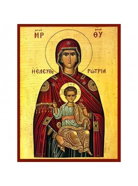 Σετ των 2 Εικόνα Ορθοδοξίας με περίγραμμα χρυσό σε ξύλο Φλαμουρίας  με  βάση Εικόνα ΠΑΝΑΓΙΑ ΜΕ ΧΡΙΣΤΟ, ΕΛΕΥΘΕΡΩΤΡΙΑ Χειροποίητη Ελληνορθόδοξη εικόνα του Ιησού Χριστού, Κρεμαστή πλάκα βυζαντινής τέχνης, χριστιανική τέχνη Διάσταση 15x11 cm (5,9x4,3 ίντσες) 