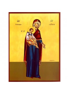 Σετ των 2 Εικόνα Ορθοδοξίας με περίγραμμα χρυσό σε ξύλο Φλαμουρίας  με  βάση Εικόνα ΠΑΝΑΓΙΑ ΜΕ ΧΡΙΣΤΟ, ΚΟΣΜΟΣΩΤΗΡΑ, ΟΛΟΣΩΜΗ Χειροποίητη Ελληνορθόδοξη εικόνα του Ιησού Χριστού, Κρεμαστή πλάκα βυζαντινής τέχνης, χριστιανική τέχνη Διάσταση 15x11 cm (5,9x4,3 